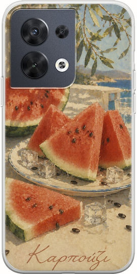 Kalokairi Collection Watermelon Case Oppo Reno 8 5G Flexible TPU Transparent Silicone