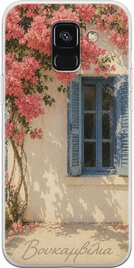 Kalokairi Collection Bougainvillea Samsung Galaxy A6 2018 Flexible TPU Transparent Silicone Case