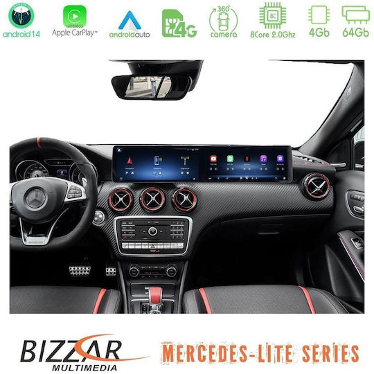 Bizzar Car Audio System for Mercedes-Benz A Class 2024-2025 Bluetooth USB AUX WiFi GPS Apple CarPlay Android Auto CD with 6" Touch Screen