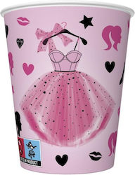 Pol-Mak Disposable Paper Pink Cup 250ml 8pcs