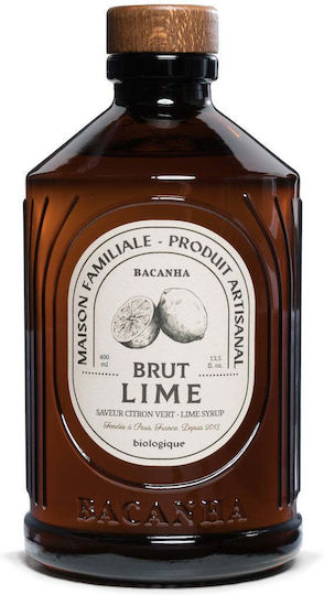 Bacanha Lime Flavor Organic Syrup 400 Ml Water Lemonade Cocktails