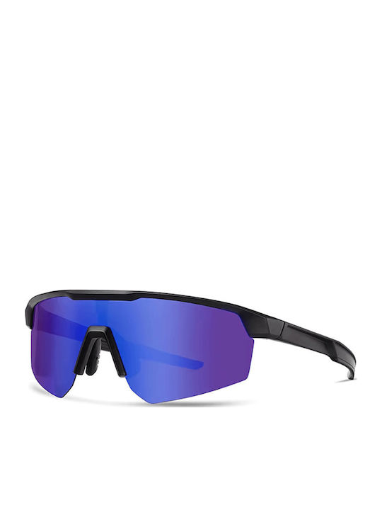 Unisex Sunglasses with Horn-Rimmed Frame Black-Blue Polarized MM/17102/4 Black Dark Blue Kinetic
