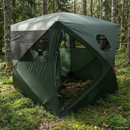 vidaXL Summer Hunting Tent Green 143x143x165cm