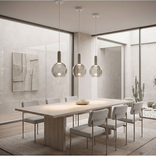 Zambelis Lights Ceiling Light Grey LED with Warm White Light 20x20cm