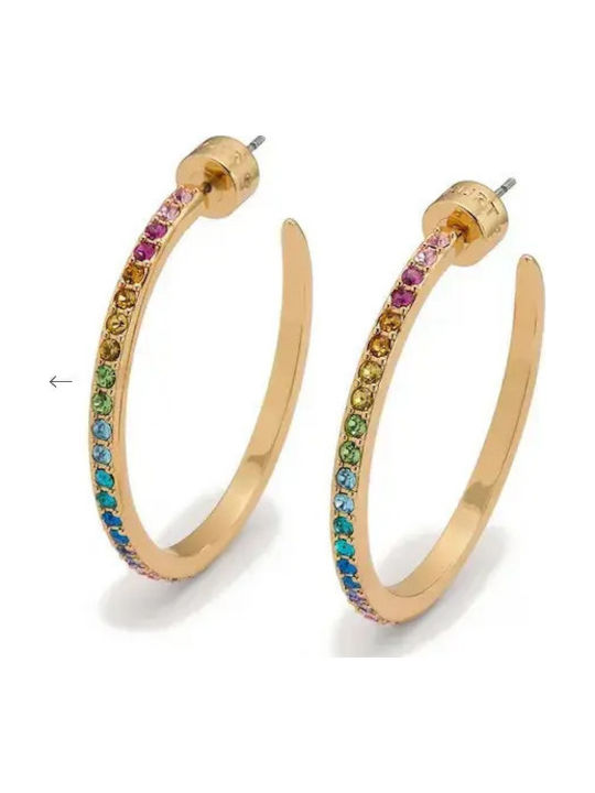 Kurt Geiger Earrings Hoops Gold Plated with Stones Kurt Geiger Earrings Hoops Gold Plated with Stones
