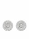 Breeze Single Stud Earring Silver with Black Stones