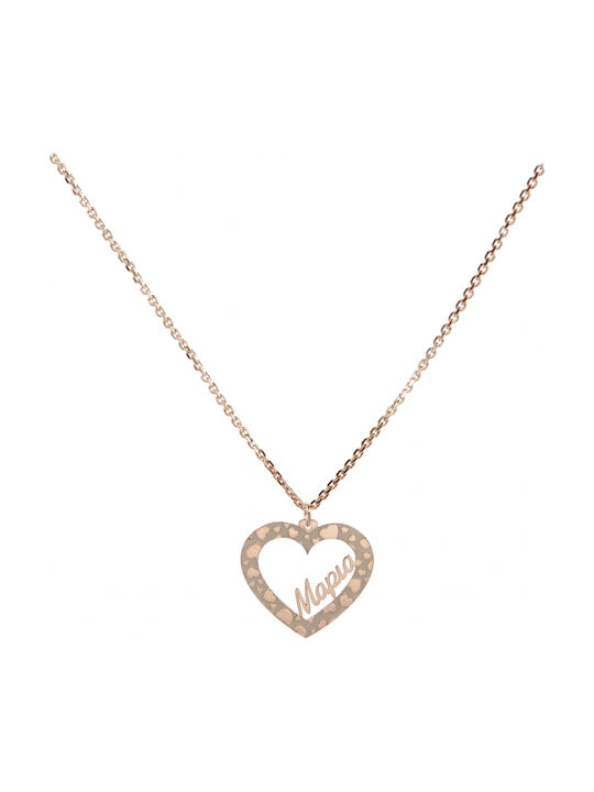 Personal Jewel Halskette Aus Rosa Vergoldetem Silber