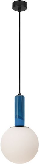 Zambelis Lights Κρεμαστό Φωτιστικό Μπλε με Ντουί E27 20x20εκ.