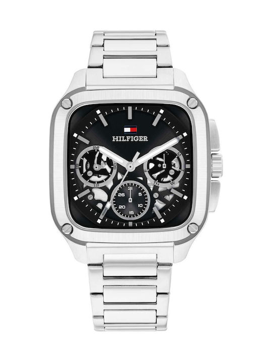 Tommy Hilfiger Herald Men's Battery Watch with Silver Metal Bracelet
