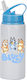 Water Bottle Bluey 600ml White Light Blue Cap