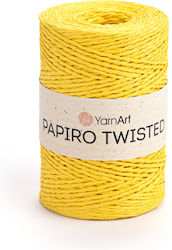 Yarnart Papiro Twisted 1319 Κίτρινο Νήμα Πλεξίμ...