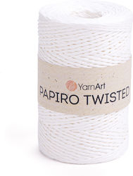 Yarnart Papiro Twisted 1311 Λευκό Νήμα Πλεξίματ...