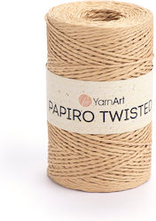 Yarnart Papiro Twisted 1315 Μπεζ Νήμα Πλεξίματο...
