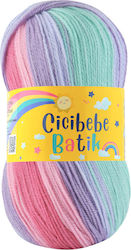 Kamgarn Cicibebe Batik Νημα Πλεξιματος Col550-55 Ροζ-λιλα-βεραμαν Πολυχρωμο Ακρυλικο 100gr 360mtr