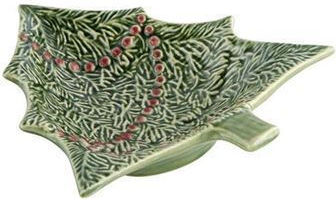 Bordallo Pinheiro Christmas Ceramic Plate Trees