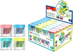 Deli Ascuțitoare Dublă Cilindru din Plastic Culori Diverse 1 Bucată 944139 Deli Ascuțitoare Dublă Cilindru din Plastic Culori Diverse 1 Bucată 944139