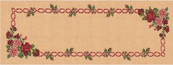 Stamped Embroidery Table Runner Flowers Roses