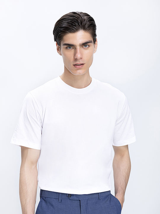 Basefield Herrenblusen Kurzarm T-Shirt Weiß
