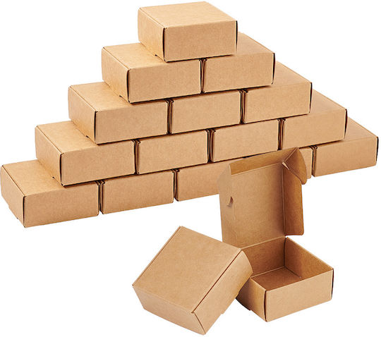 Square Natural Kraft Gift Box 10 Pieces