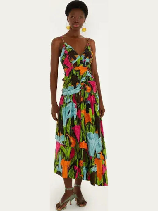 Sommer Midi Wickel Damenkleid Schwarz