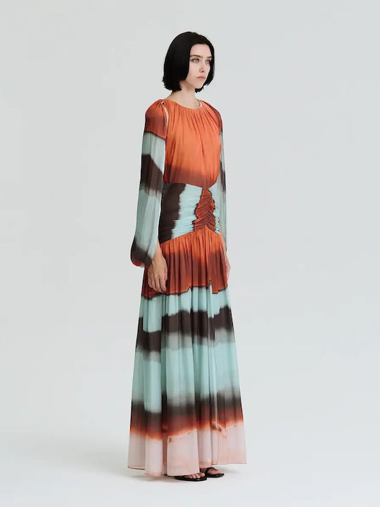 Maxi Drape Dress Multicolor