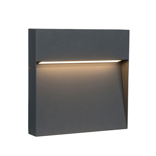 Viokef Lesa Wall-Mounted Outdoor Lighting LED IP65 4W with Warm White Light 10.5x10.5x2.8cm