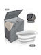 SteweHome Καλάθι Απλύτων Υφασμάτινο Πτυσσόμενο 25lt 53x33x60cm Γκρι