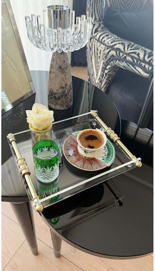 SteweHome Decorative Tray Metallic 25x20cm