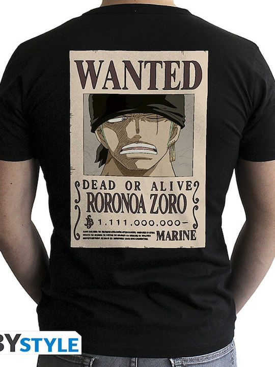 Abystyle One Piece One Piece T-shirt Wanted Zoro Abystyle One Piece One Piece T-shirt Wanted Zoro