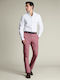 Men's Trousers Chinos Elastic Slim Fit Pink Dark