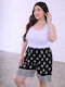 Celestino Women's Printed Cotton Black Shorts