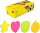 Deli Display Full Memo Pads Stickers Shapes 4 Designs 80 Sheets 76x76mm Stick Up