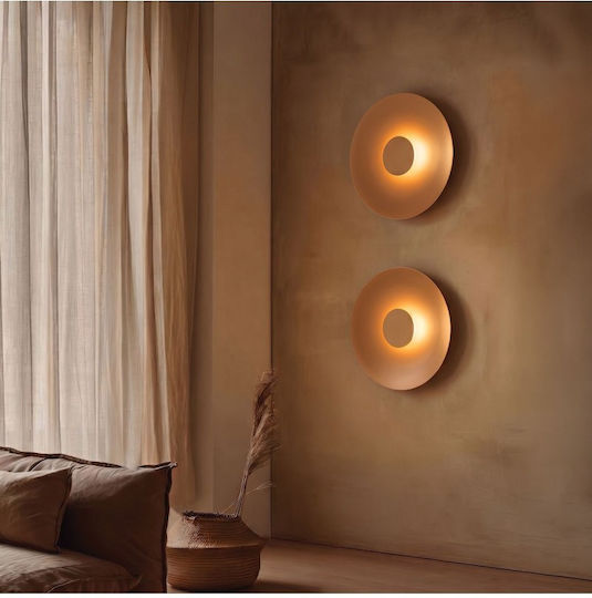 Zambelis Lights Lampă de Perete cu LED Integrat și Lumină Albă Caldă, Maro, 45x11 cm