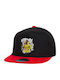 Neymar Jr Καπέλο Flat Snapback Μαύρο Κόκκινο 100% Βαμβακερο Unisex One Size