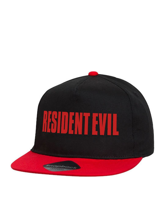 Resident Evil Flat Snapback Cap Black Red 100% Cotton Unisex One Size