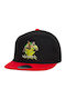Neymar Jr Καπέλο Flat Snapback Μαύρο Κόκκινο 100% Βαμβακερο Unisex One Size