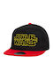 Star Wars Καπέλο Flat Snapback Μαύρο Κόκκινο 100% Βαμβακερο Unisex One Size