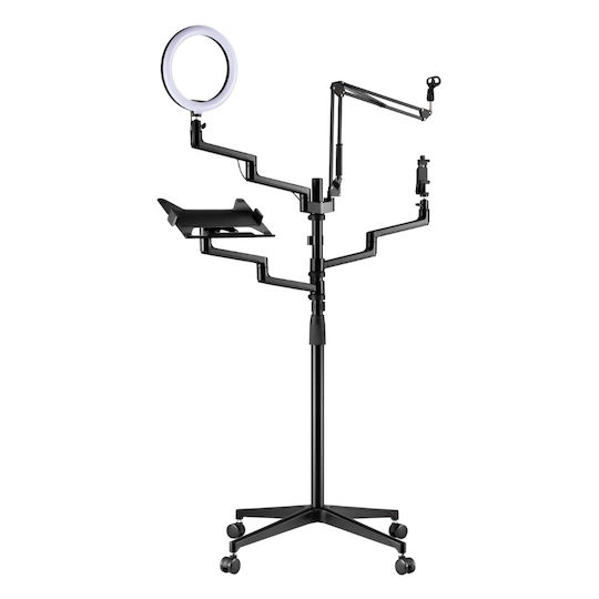 Brateck All-In-One Studio Подова Стойка За Монитор До 11.6" Сива