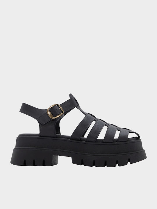 Women's Flat Sandals Gladiator Flatforms Black