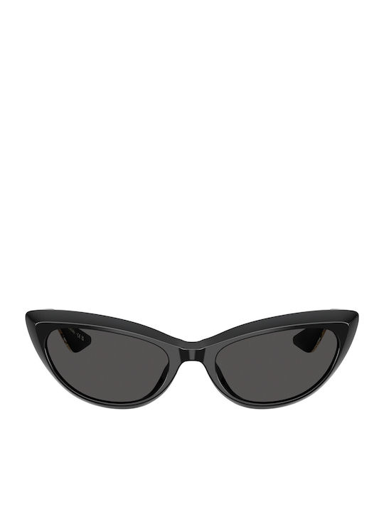Unisex Sonnenbrillen mit Schwarzem Horn umrandetem Rahmen und schwarzen Gläsern