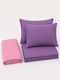 Comfort Σετ Σεντόνι με 1 Μαξιλαροθήκη King Size 265x220εκ. Λιλά (4τμχ)