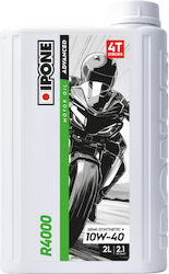 Ipone R4000 10W-40 Halbsynthetisches Motorrad-Schmierstoff für Viertaktmotoren 2lt Ipone R4000 10W-40 Halbsynthetisches Motorrad-Schmierstoff für Viertaktmotoren 2lt