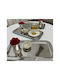 SteweHome Tischdecke Set 3 Stück Silber 18x18cm