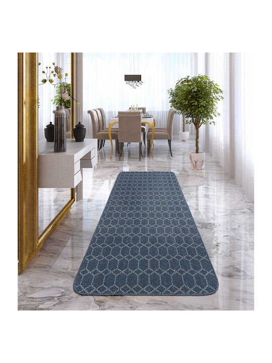 Nikotex Carpets Неслизащо Пътека Кухня Belmont Синьо-екрю 80x200