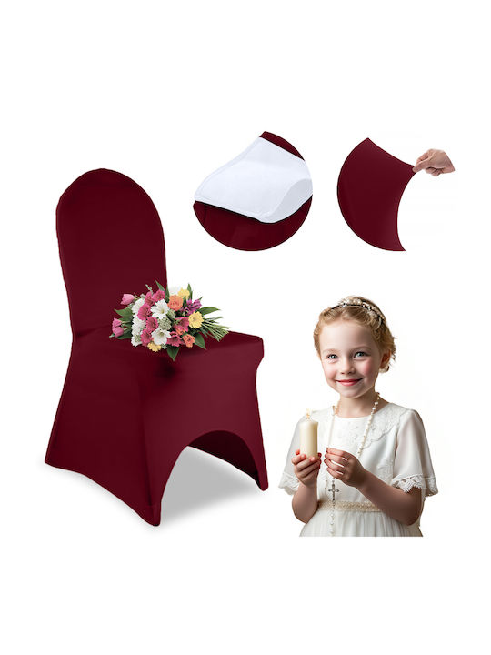 Meble odNowa Ελαστικό Κάλυμμα Καρέκλας Dark Red 100εκ.