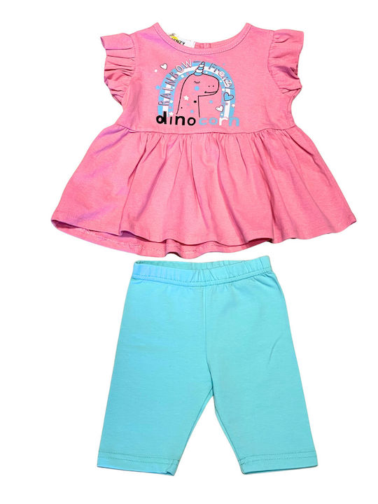 Kids Set with Leggings Summer 2 Pieces Granita Mint