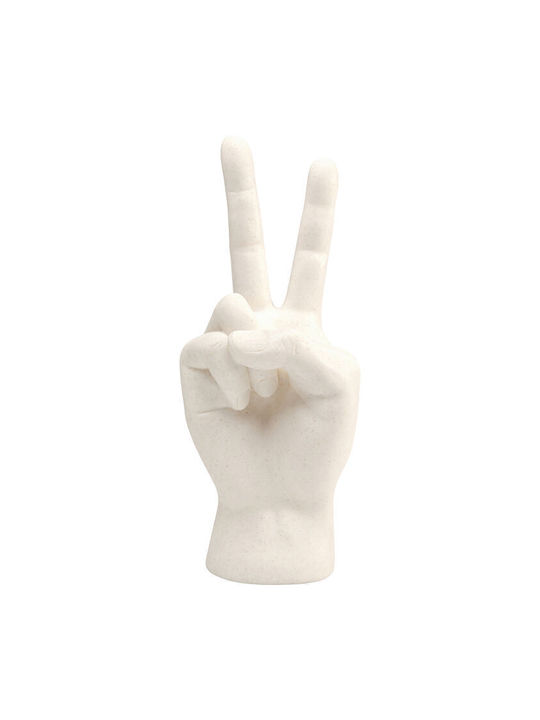 Διακοσμητικό Επιτραπέζιο Peace Hand Μάρμαρο Λευκό 15*12.5*36εκ