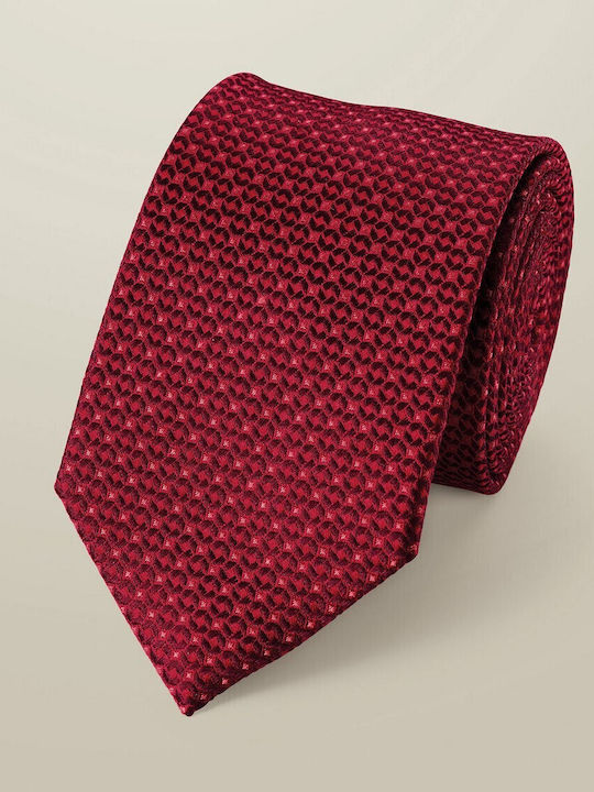 Charles Tyrwhitt Ανδρική Γραβάτα Μεταξωτή σε Κόκκινο Χρώμα