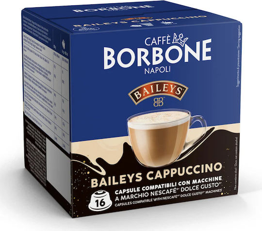 Caffe Borbone Cappuccino Capsules Compatible with Dolce Gusto Machine 16caps