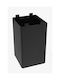 Stewehome Fabric Waste Basket Organizer Storage Black 35x26 Cm